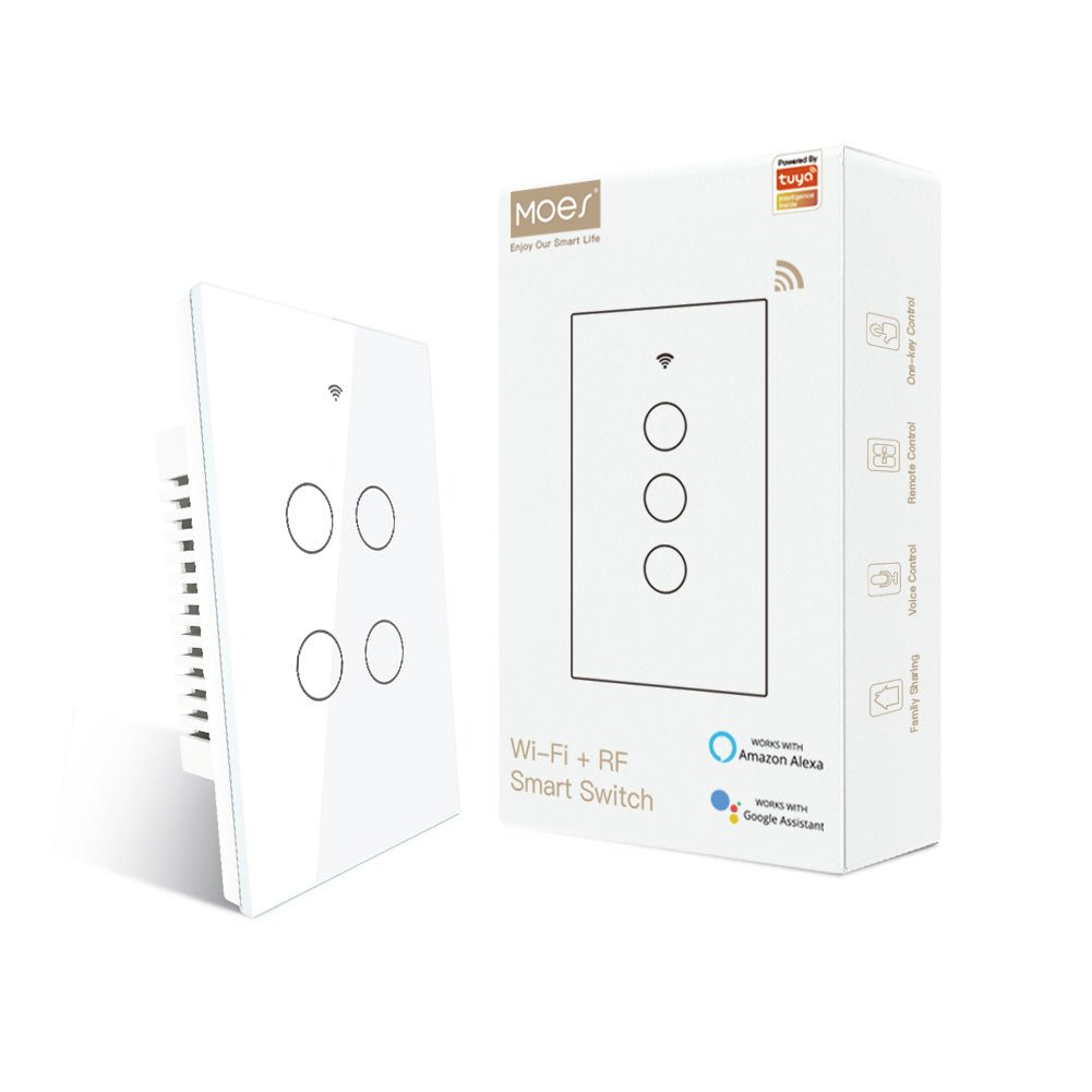 4-Gang WiFi Glass Light Switch