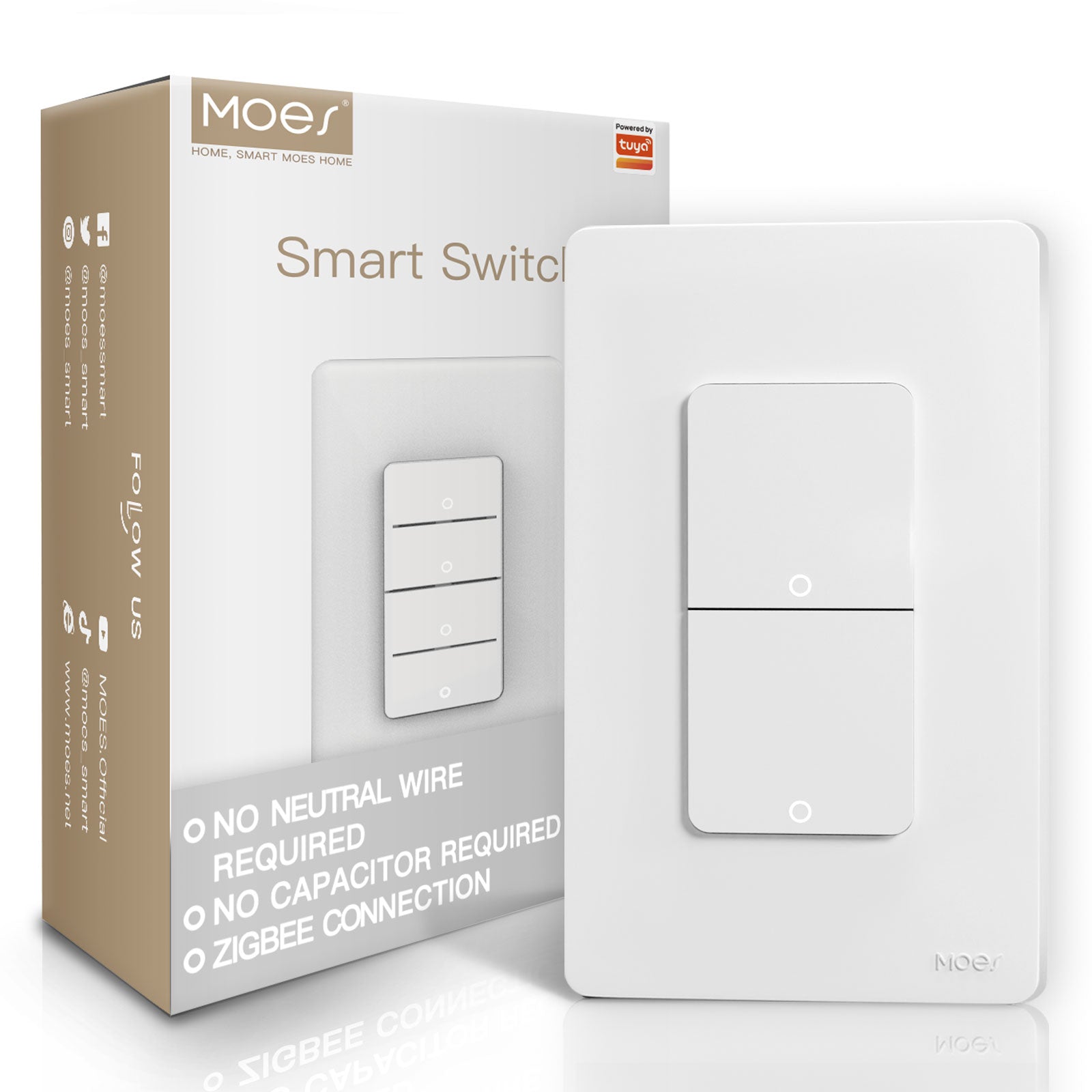 2-Gang Zigbee Light Switch